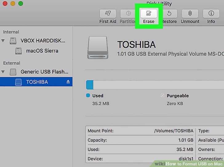 Format usb drive for mac